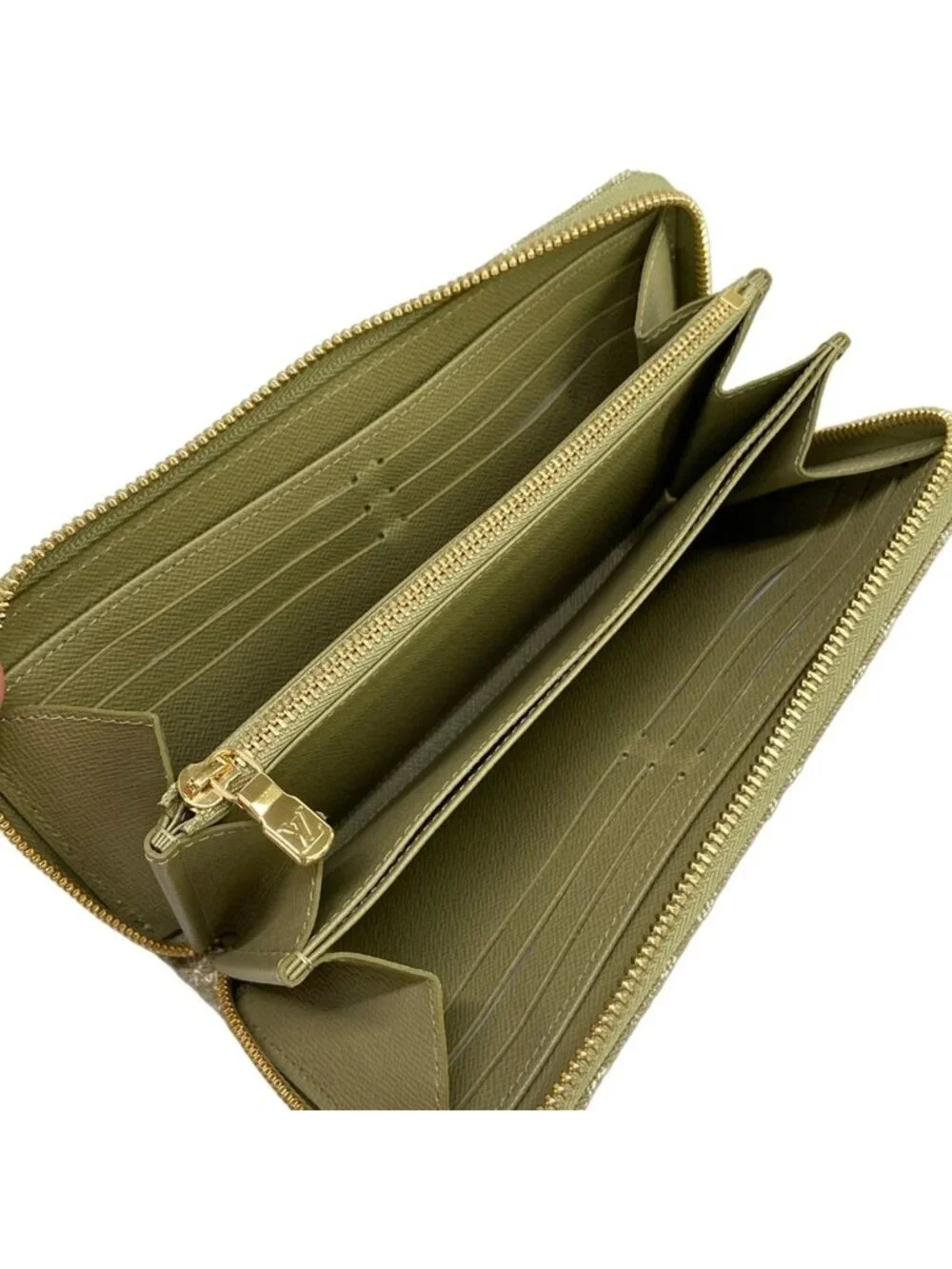 Louis Vuitton Wallet Monogram Denim Zippy Khaki